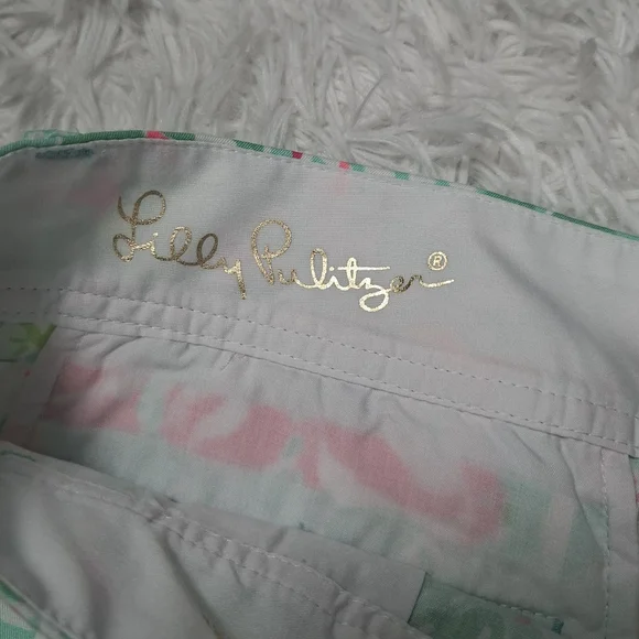 Lilly Pulitzer Women's The Callahan Short Mint Green Pink Floral Size 10 NWT